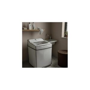 Capa para Máquina de Lavar, PVC e Poliéster, Bege com Desenhos, Tamanho M, 64x89x98cm, Compatível com Modelos Consul, Brastemp, Colormaq e Dako