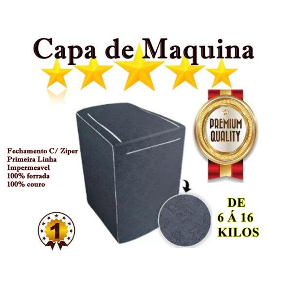 Capa Para Máquina de Lavar Roupas 7kg 8kg 9kg 10kg 11kg 12kg 13kg 14kg 15kg 16kg 17kg Todas Marcas