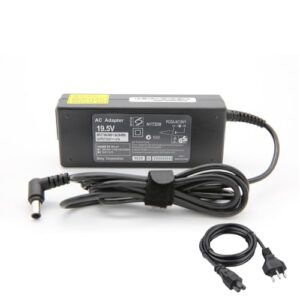 Carregador Fonte para Notebook Compatível com Sony 19.5v 4.7a 6.5mm x 4.4mm Pcg-Fr Series Pcg-Fr100 Pcg-Grs Pcg-Grx315mk Pcg-Nv100 Vgn-A115b Pcg-R505 com Cabo de Força Bivolt
