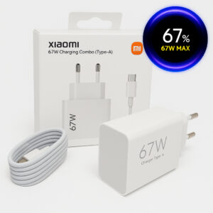 Carregador Turbo Xiaomi 67W Original Tipo-C Rápido e Potente p/ Celulares e Notebooks