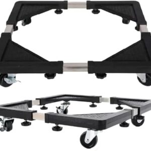 Carrinho Suporte Para Geladeira Fogão Com Rodinhas Reforçado Ajustável Até 80Kg