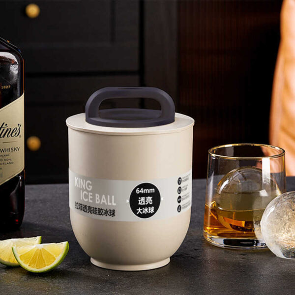 Casa grande bola cubo de gelo fabricante de gelo uísque redondo grande bola de gelo molde geladeira cubo de gelo bandeja