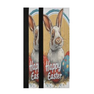 Coikll Coelhinho da Páscoa (4) Conjunto de capas de maçaneta de geladeira de 2 peças, capas laváveis ajustáveis para maçanetas de cozinha, mantenha seu aparelho de cozinha limpo de manchas e pingos