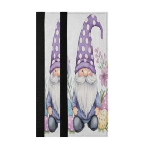 Coikll Conjunto de 2 peças de capas de maçanetas de geladeira de gnomo de Páscoa em aquarela, capas laváveis ajustáveis para maçanetas de cozinha, mantenha seu aparelho de cozinha limpo de manchas e