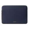 Comfyable Capa protetora fina para laptop compatível com MacBook Pro e MacBook Air de 13/13,3/14 polegadas, capa protetora para laptop, capa protetora de couro PU fina M4/M3/M2/M1 2024-2021, azul