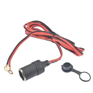 Conector Fêmea 12V para Carro com Extensão de Tomada Terminal Anel Fusível 10A Acessórios Inversor Energia Inflador Pneus Câmera Painel Carrinho Golfe