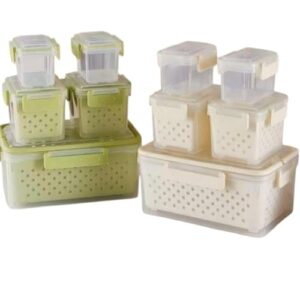 Conjunto 5 Potes Herméticos com Tampa e Cesto - Sortida