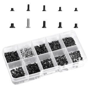 Conjunto de parafusos 500 peças M2 M2.5 M3, conjunto universal de parafusos de máquina de óculos prata PC