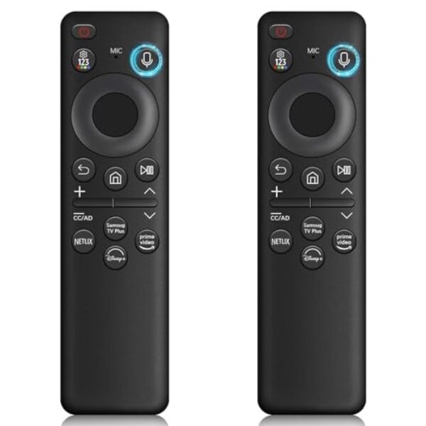 Controle remoto de TV BN59-01432A para Samsung TV OLED Neo QLED Crystal UHD The Frame S85F S90F S95F Q70D Q80D QN85D QN90D 4K TV remoto com controle de voz QN65Q80D TM2360E (2 unidades, sem solar)
