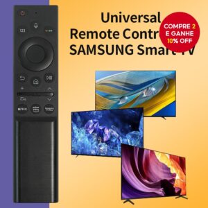 Controle Remoto de Voz BN59-01363A Compatível com Smart TV Samsung QLED 4K 8K UHD/Crystal UHD 4K/NEO QLED QN UE UN MU