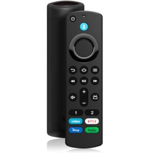 Controle remoto de voz de substituição adequado para Fire Smart TV Stick (HD/4K Max/4K/Lite), Cubo de TV, Smart TV (3ª geração, design pendente) para Smart TVs Samsung-TCL, não para Roku