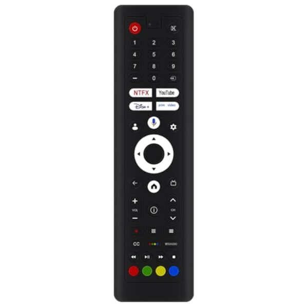 Controle remoto de voz de substituição aplicável para SYLVOX Outdoor TV Deck Pro 2.0, Deck Pro QLED 2.0, Pool Pro 2.0, Pool Pro QLED 2.0 Smart Google TV