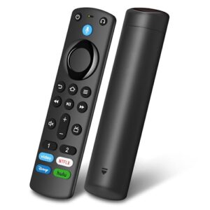 Controle remoto de voz de substituição para Fire-Series, compatível com Fire Smart TV Stick (2ª/3ª geração)/Lite/HD/4K Max/4K/Cube, adequado para Hisense, TCL, Omni QLED, série 4