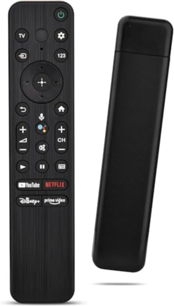 Controle remoto de voz para Smart TVs Sony, controle remoto de substituição para Smart TVs Sony Bravia XBR/XR/KD/KDL 4K UHD Crystal HDR OLED, com 4 botões de ligação rápida