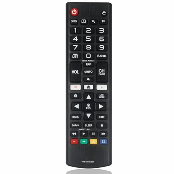 Controle remoto universal para LG Smart TV, substituição compatível com todos os controles remotos LG LCD LED OLED UHD HDTV 3D 4K Smart TV com 2 botões de atalho