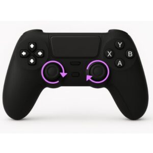 Controle Sem Fio Compatível com PS4 – Bluetooth, USB, Vibração – Para PC, Notebook, TV Smart e Celular – Ergonômico e Recarregável