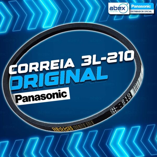 Correia Para Lavadora De Roupas Panasonic 14kg e 16kg F140 F160 3L-210 W0412-R5G00-N Original Preto