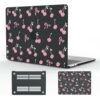 CozyNestCY Capa fofa com laços de cereja rosa de 13 polegadas para MacBook Air capa rígida de plástico elegante com toque ID A1932 A2179 M1 A2337 impressa fina para MacBook 13,3 polegadas 2022 2021