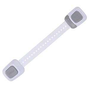 CUOFYUNL Fechaduras de alça de segurança infantil comprimento ajustável sem perfuração Fechaduras de geladeira para armários gavetas banheiro (Cinza)