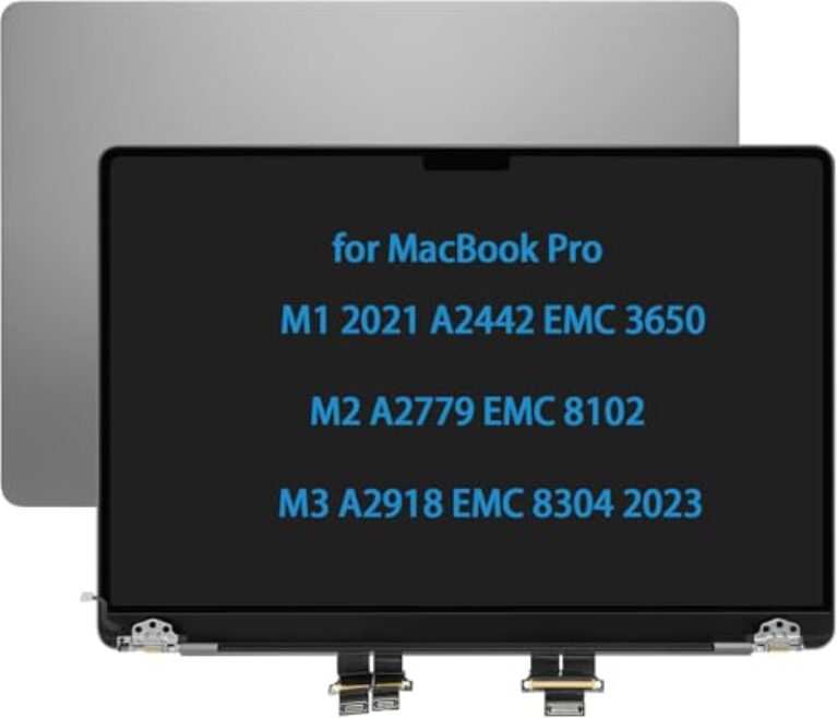 Daplinno Tela de substituição de tela de 14 polegadas para MacBook Pro M1 A2442 2021 EMC 3650 M2 A2779 EMC 8102 M3 A2918 EMC 8304 2023 Tela LCD Montagem superior completa (cinza espacial)