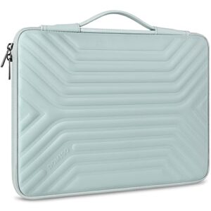 DOMISO Capa para laptop de 17,3 polegadas, à prova de choque, à prova d'água, macia de EVA com alça, estojo de transporte leve para notebook de 17,2 a 17,3 polegadas, Dell/Lenovo/HP/MSI/ASUS, verde