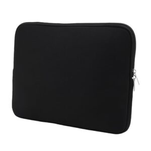 Dpofirs Bolsa Preta à Prova de água para Tablet, Estojo de Transporte de Espuma de Neoprene para Laptop, Bolsa Portátil Com Zíper para Tablet para Viajantes, Profissionais de Negócios (13 polegadas)