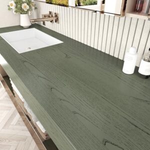 EPPKILY Papel de contato de madeira verde escuro descascar e colar bancadas 40 cm × 78 cm papel de parede de madeira removível vintage grosso papel de contato de grão de madeira para forro de cozinha