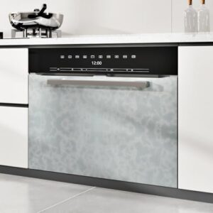 EPPKILY Papel de parede metálico cinza prateado descasque e cole bancadas papel de parede texturizado abstrato prateado autoadesivo à prova d'água para armário de cozinha, secador e geladeira