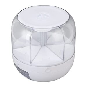 Eujgoov Caixa de Armazenamento de Grãos Giratória Com Tampa Removível, Dispensador de Arroz PP Transparente de 6 Compartimentos para Cozinha, Despensa e Organização de Bancada