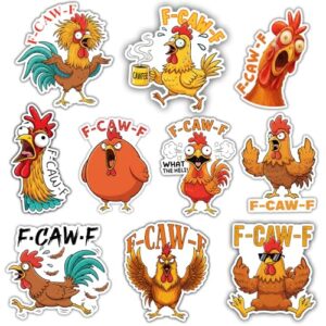F-CAW-F Adesivo engraçado corvo galo galo pássaro adesivos para laptop garrafa de água carro para-choque telefone adultos humor mordaça presente