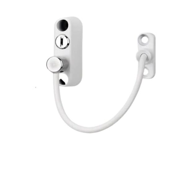 Fechaduras de porta de janela de aço inoxidável, fechaduras de corrente de porta de janela, kits de fácil instalação, ferragens domésticas para janelas, portas, geladeiras, armários, cercas, portas