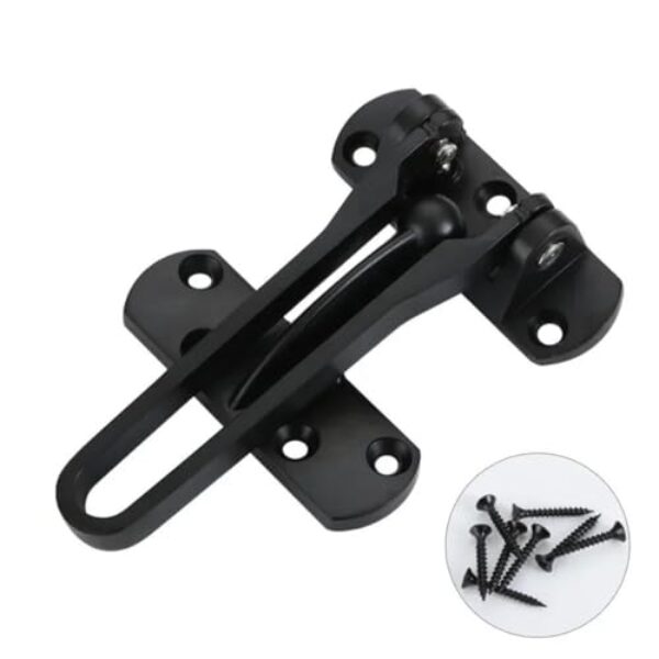 Fechaduras de porta de janela de aço inoxidável, fechaduras de corrente de porta de janela, kits de fácil instalação, ferragens domésticas para janelas, portas, geladeiras, armários, cercas, portas