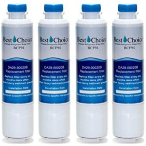 Filtro de água de geladeira compatível com Samsung DA29-00020B da Best Choice, filtros de água certificados, compatível com HAF-CIN EXP, White