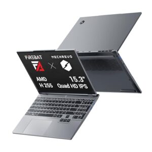 FIREBAT Laptop para jogos de metal de 15,3 polegadas, RAM DDR5 de 32 GB, SSD PCIe4.0 de 1 TB, tela WQXGA 2560 x 1600 16:10, processador AMD Ryzen H255, retroiluminação RGB, laptop, PC, notebook para