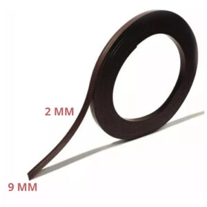 Fita Magnética Flexível 9mm x 2mm – Imã de Rolo para Artesanato, Geladeira e Brindes