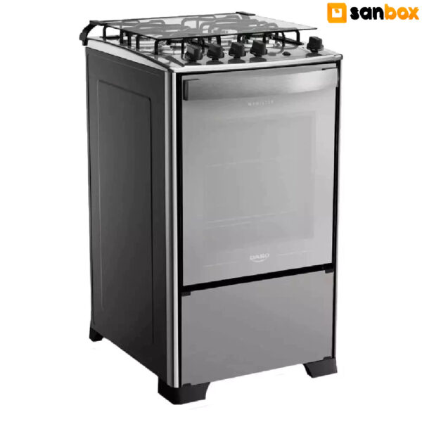 Fogão A Gás Dako Magister Inox Style 4 Bocas Mesa Inox - Bivolt