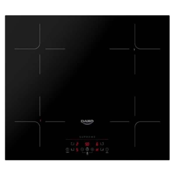 Fogão Cooktop Elétrico Dako Indução Automático 4 Bocas com Timer Tela Digital 220v Dako