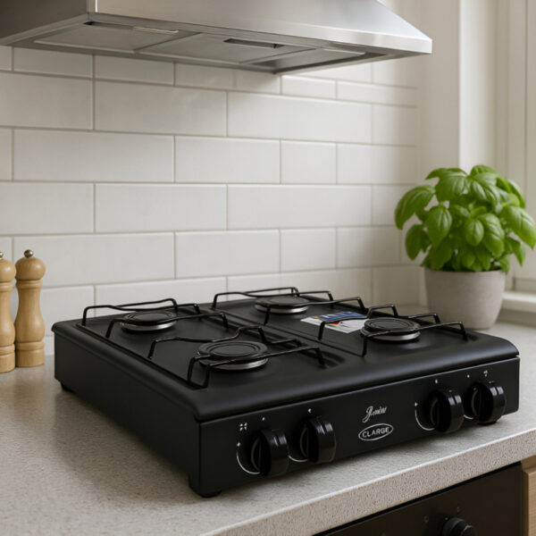 Fogão Cooktop Portátil A Gás 4 Bocas chamas Clarice 4 Bocas-preto Preto 127/220v