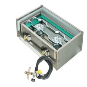 Fogão Fogareiro Alta Pressão Inox C/ Caixa Inox Ideal Casa Caminhão Viagens Pesca Camping Cozinha