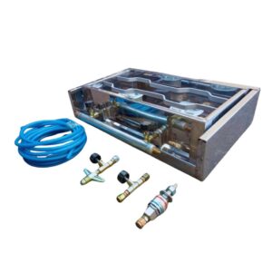 Fogão Fogareiro Inox Rodo Ar Com Caixa Inox Corta Caminhoneiro Camping Pesca Acessório Portátil