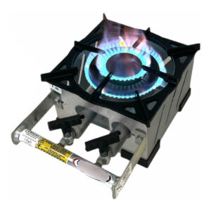 Fogão Industrial 1 Boca Camping 20x20 Mesa Chama Dupla Queimadores Duplos Itajobi Fogão