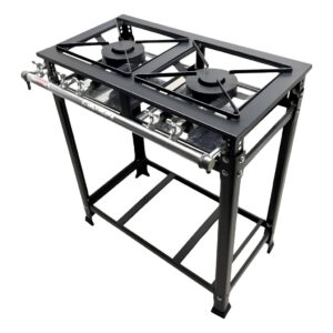 Fogão Industrial 2 Bocas Queimadores Duplos Grelhas 30x30 Aço Reforçado - Mr Fogões