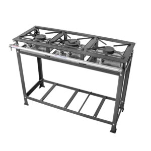 Fogão Industrial 3 Bocas Alta Pressão 30x30 Mr Fogoes