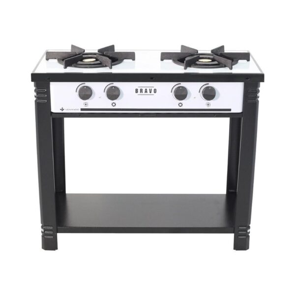 Fogão Industrial Esmaltado Baixa Pressão Gás Bravo 2 Bocas Br2b Br - Venâncio Branco Branco