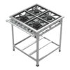 Fogão Industrial Inox 4 Bocas Baixa Pressão Reforçado 100% Inox