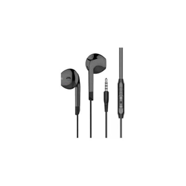 Fone de Ouvido com Fio Tipo Auricular, Conector P2 3.5mm, Preto, com Estojo, 123cm, TPE e ABS, 35g