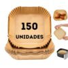 Forma Descartável para AirFryer Quadrada 20x20 Antiaderente Forro Protetor para Fritadeira sem Óleo Proteção contra Gordura Forminha para Air Fryer (150 Unidades)