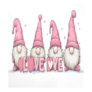 GakkiGii 4 Love Gnomo, capa de ímã de máquina de lavar louça, para lavadoras, painel de geladeira, capa de decalque, armário, reutilizável, capas de porta de lava-louças, decorativo-58 cm L x 66 cm A