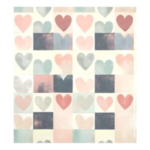 GakkiGii Corações 4 capa magnética de lava-louças para lavadoras painel de geladeira capa de decalque para armário de máquina de lavar louça reutilizável capas de porta decorativas - 58 cm L x 66 cm A