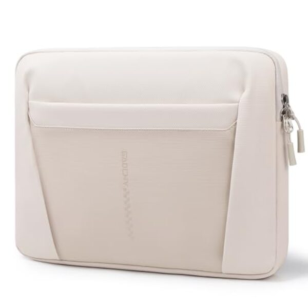 GAOCHY Capa para laptop de 15 a 16 polegadas resistente à água para MacBook Pro 16 M4/M3/M2/M1 Pro/Max 2024-2021, Vivobook 15/16, Chromebook/Inspiron/Latitude/IdeaPad, XPS 16, branco pérola